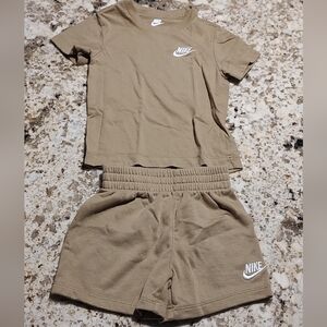 Nike Boy 2T Tan Shorts and Matching Tee Set